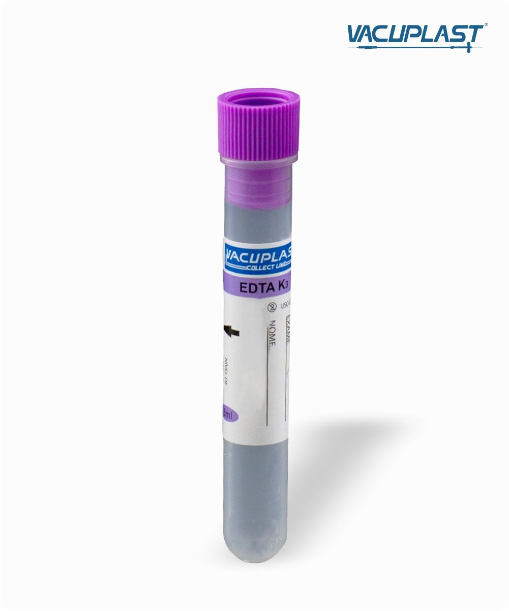 Tubo para coleta de sangue(seringa)  com  EDTA K3 3mL